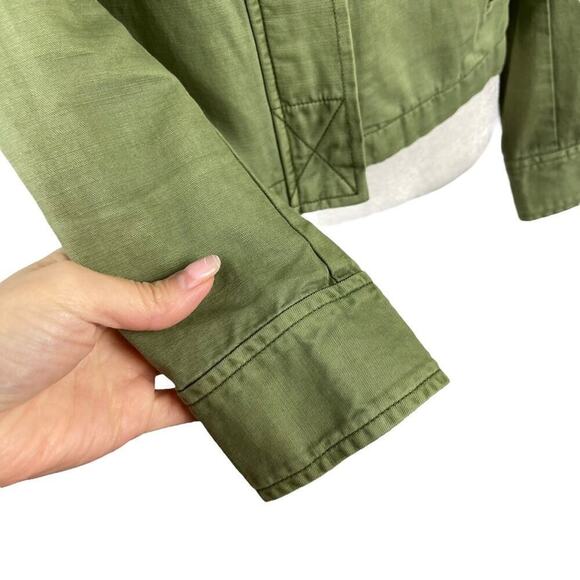 Sanctuary Utility Habitat Military Green Denim Jacket in Cactus 100% Cotton XS - Picture 4 of 16